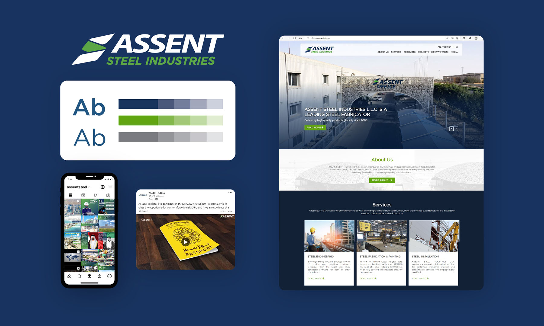 ASSENT STEEL digital branding hero