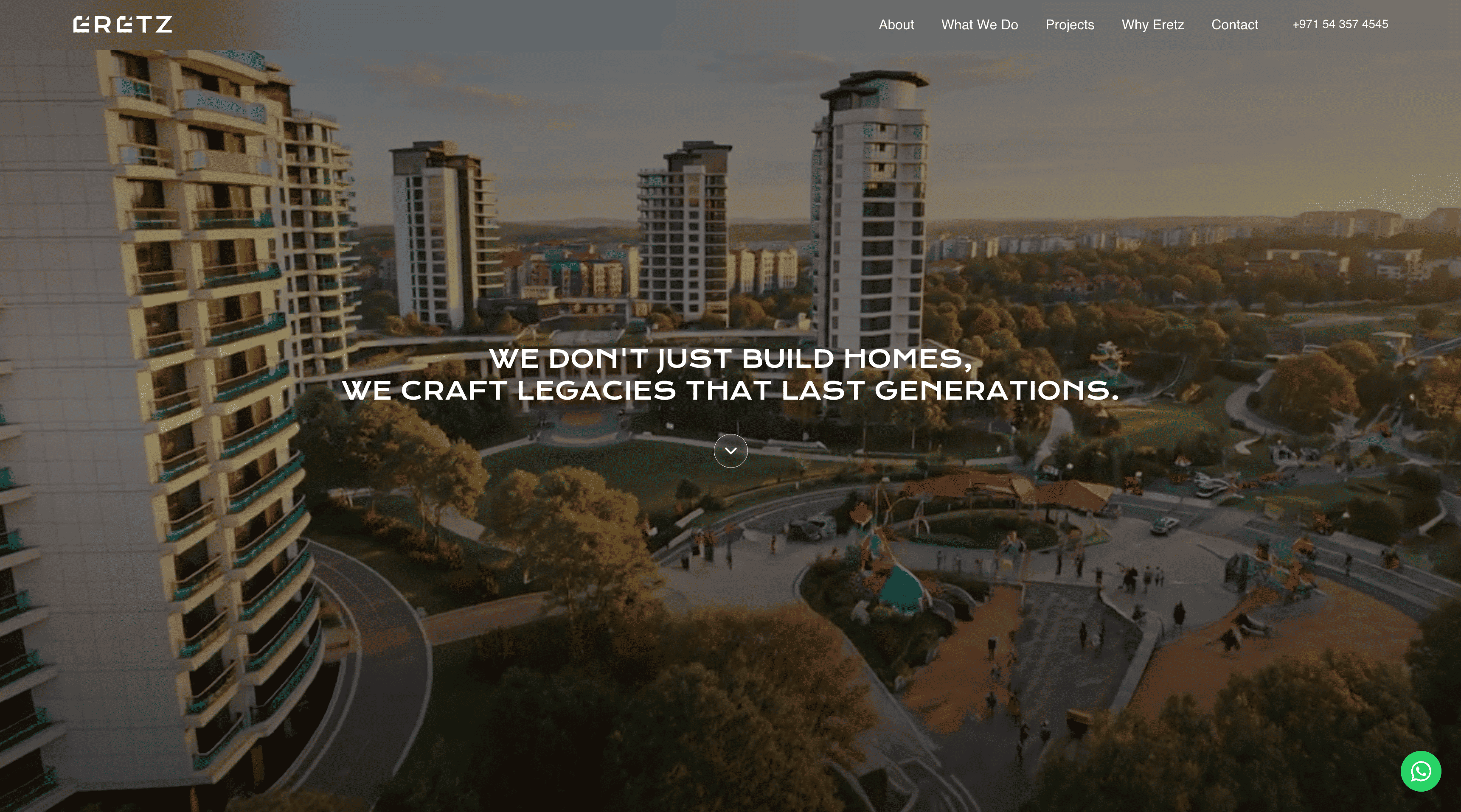 ERETZ Developers homepage design