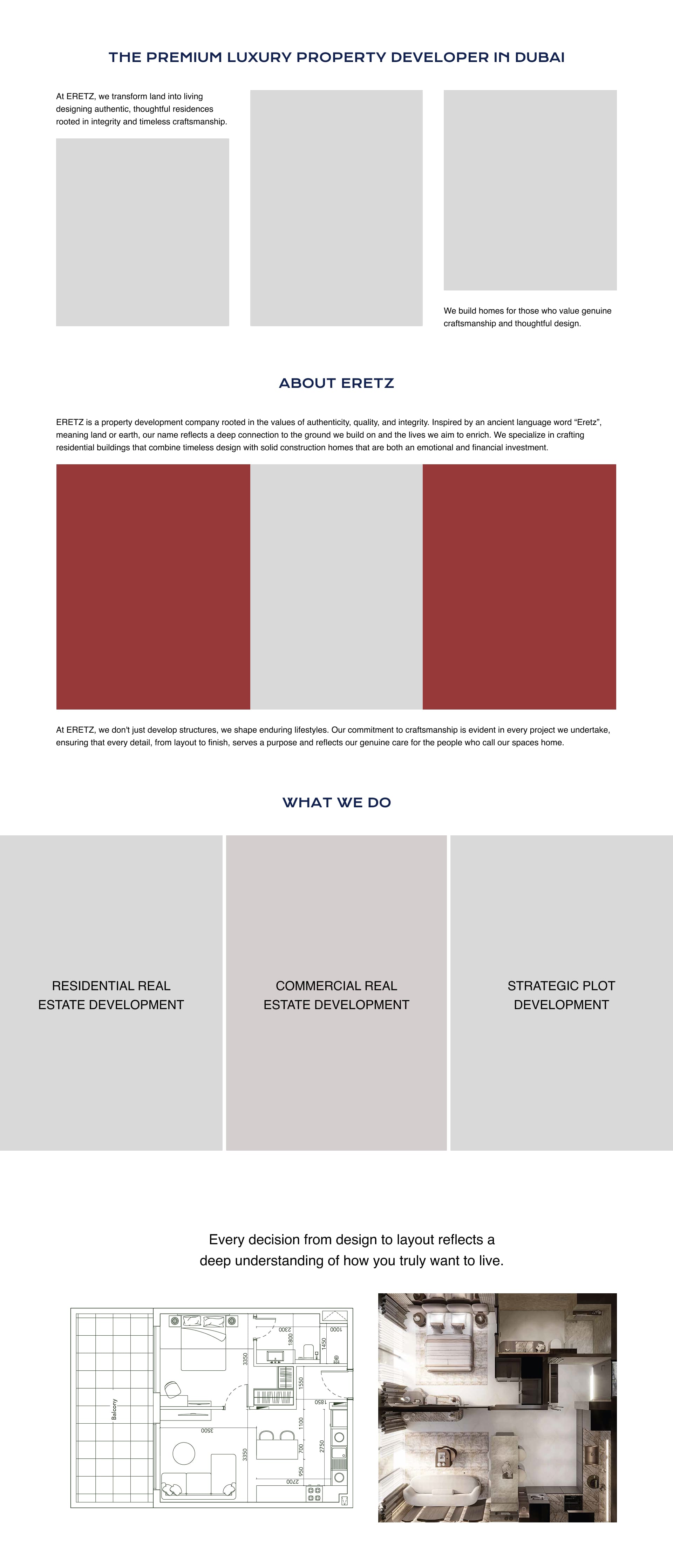 ERETZ Developers wireframes