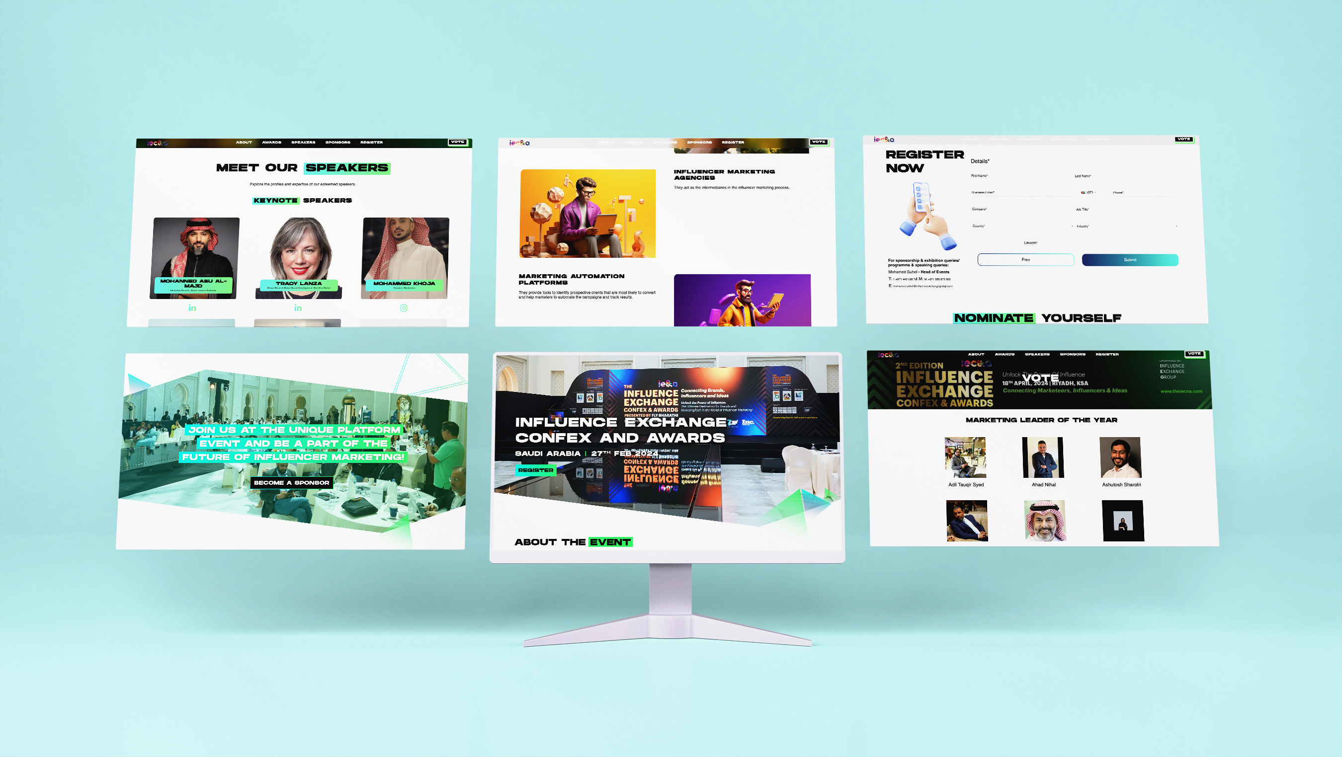 Vibrant colour palette for IEC&A KSA website