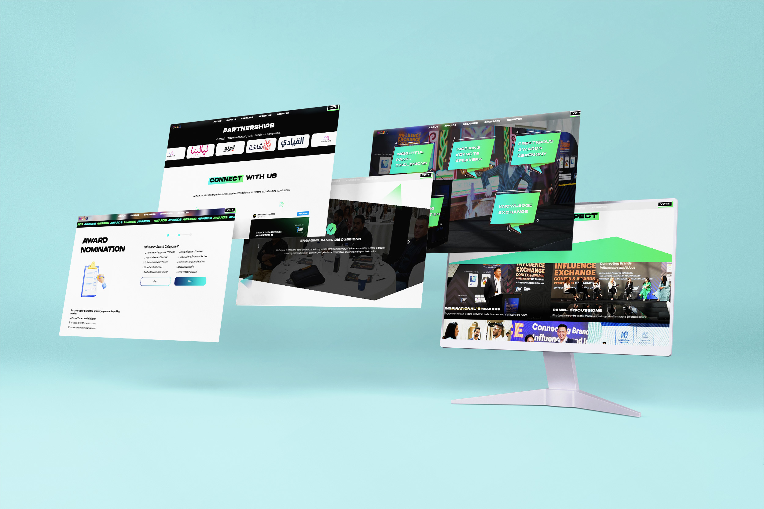Modern and quirky visual style for IEC&A KSA website