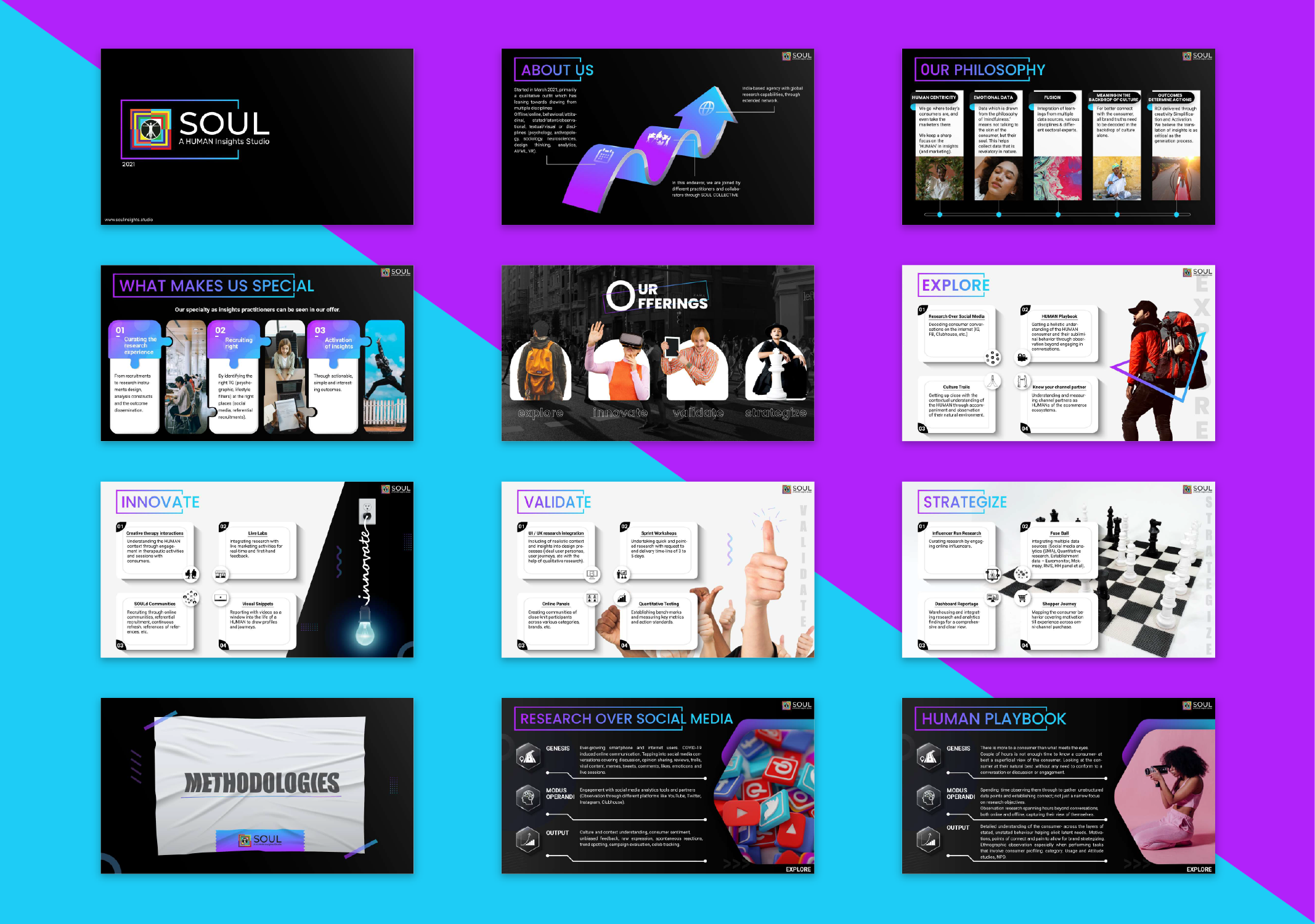 SOUL company profile layout